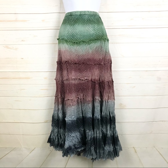 Kommotion NY Dresses & Skirts - Kommotion NY Gypsy Boho Glitter Tiered Skirt